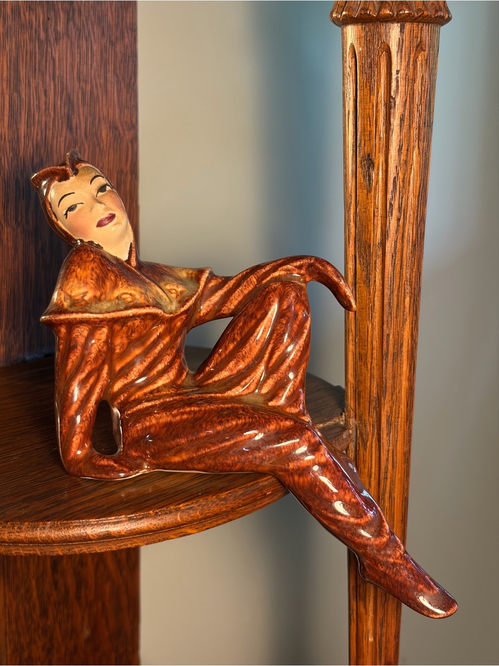 50's  Ceramic Arts Studio Harlequin Maurice Michele Shelf Sitters Madison Wi